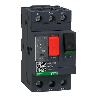 Disjuntor Motor GV2-ME04 Proteção Sobrecarga e Curto-Circuito Tripolar 0,40-0,63A Schneider Electric