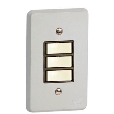 Conjunto de Interruptores 3104 2 Paralelo e Simples com Placa Silentoque Branco Pial