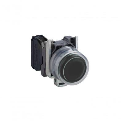 Botão XB4BP21 1NA com Corpo Metálico e Revestimento de Silicone Preto Schneider Electric