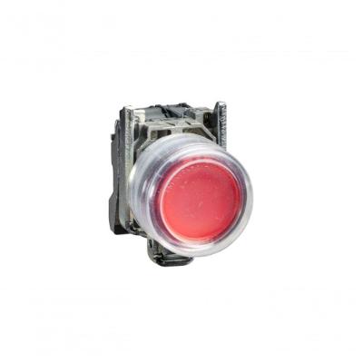 Botão XB4BP41 22mm Metálico com Revestimento de Silicone 1NA Prata Schneider Electric