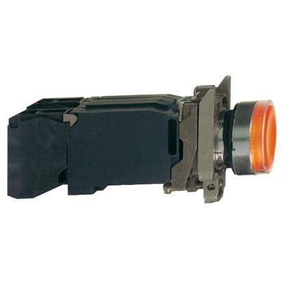 Botão XB4BW3545 Metálico Luminoso 1NF 6V Inox Bivolt Schneider