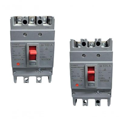 Disjuntor Caixa Moldada Tripolar Magnético Ajustável SD160M125 com Proteção Térmica Inox Steck