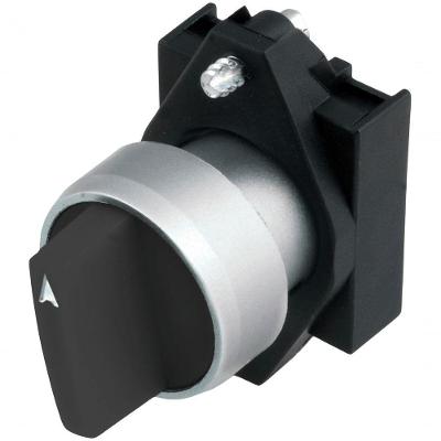 Atuador Tipo Seletor 3SB6 Comutador Pulsado 2 Posições Momentâneo Preto Siemens 22MM