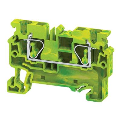 Borne Terra Cxg4 Conector por Mola Baixa Resistência Verde e Amarelo Phoenix Contact 4MM2