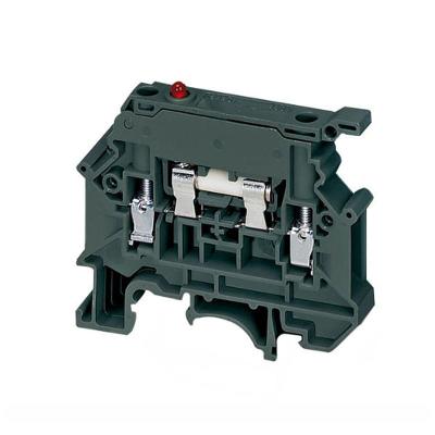Borne Fusível TB 4-HESILA 250 (5x20) com Indicador Luminoso 110-250V 6,3A 4MM2 Cinza Escuro Phoenix