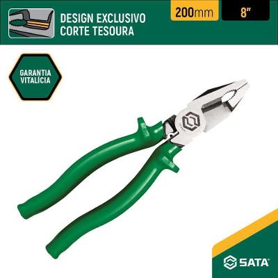 Alicate de Corte ST72504L Design Tesoura Isolado 1000V com Prensa Terminais Sata