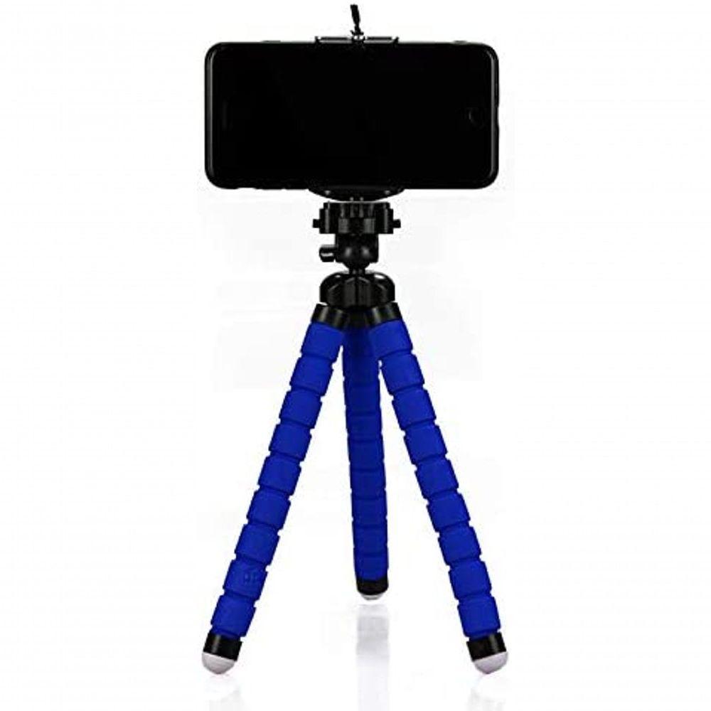 Mini Tripé Flexível Para Celular 24cm - Azul - 2