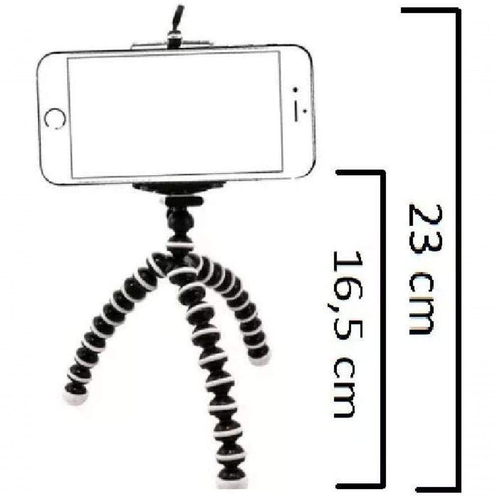 Mini Tripé Flexível Com Clipe Ajustável Para Smartphone Bolinha - 2