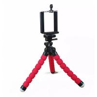 Mini Tripé Flexível Ajustavel P Celulares Vermelho - 1