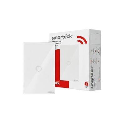 Interruptor Touch Smarteck 4x2 Wi-Fi 1 Módulo Branco Steck SMCI1BS1