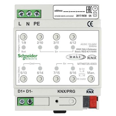 Gateway de KNX DALI MTN6725-0003 com Software Atualizável IP20 100...240V Schneider Electric