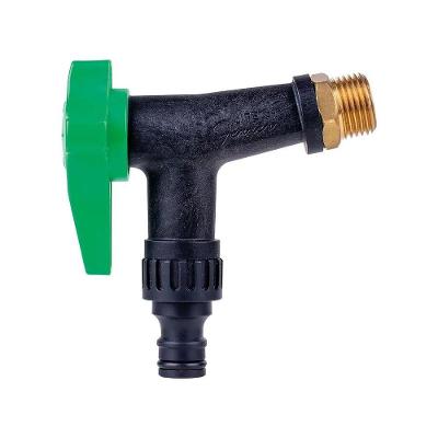 Torneira para Jardim Life 1-2 Reversível de Parede Latão Válvula Cerâmica Verde
