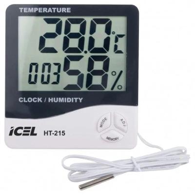 Termo-higrômetro HT-215 com Sensor Externo 1,5 m e Registro de Temperatura Bivolt Icel