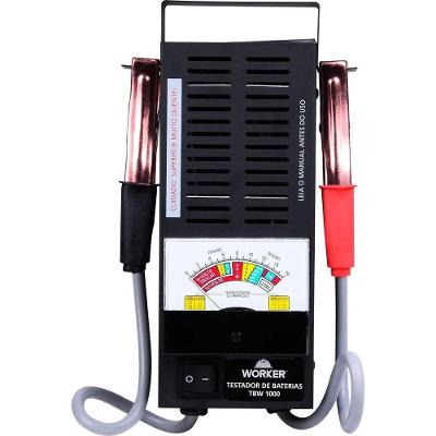Testador de Baterias TBW1000 para 6V e 12V com Visor Analógico e g Arras de Cobre Worker