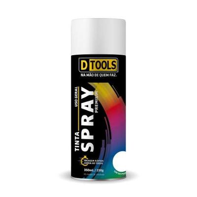 Spray Premium Uso Geral Branco Tinta Acrilica em Aerossol Secagem Rapida 350ML Dtools
