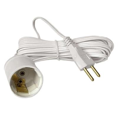 Soquete Rabicho 10A Bivolt para Equipamentos Branco 2X0,75MM 5M Lider Plus