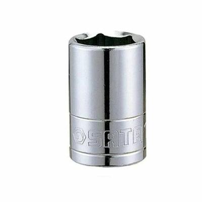 Soquete Sextavado 21mm Encaixe 1-2 Aço Vanadium Niquelado e Cromado Sata