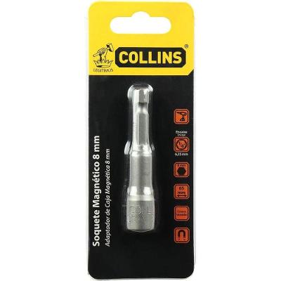 Soquete Magnético 1-4 X 8mm 65mm com Ponta Magnetizada Collins