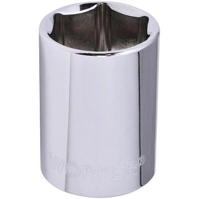 Soquete Sextavado Encaixe 1-2 20mm Acabamento Cromado Worker