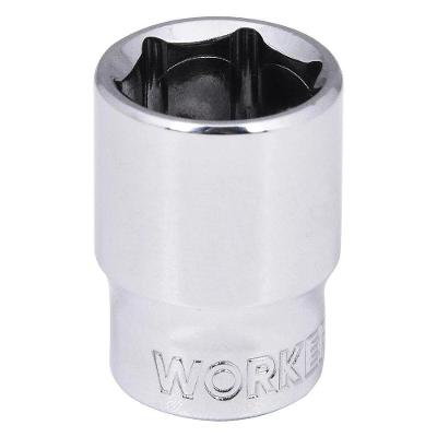 Soquete Sextavado Encaixe 1-4 13mm Worker Cromado em Aço Especial 13MM Bivolt