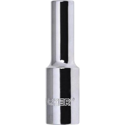 Soquete Estriado Longo Encaixe 1-2 8mm Worker em Aço Cromo Vanádio Bivolt