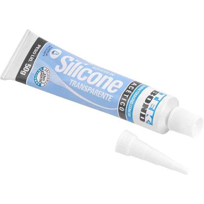 Selante Borracha de Silicone Acético Transparente Monocomponente Anti-fungo Tekbond 50G