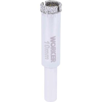 Serra Copo Diamantada para Vidro 10mm Worker com Acabamento Preciso e Aresta de Diamante Sintético