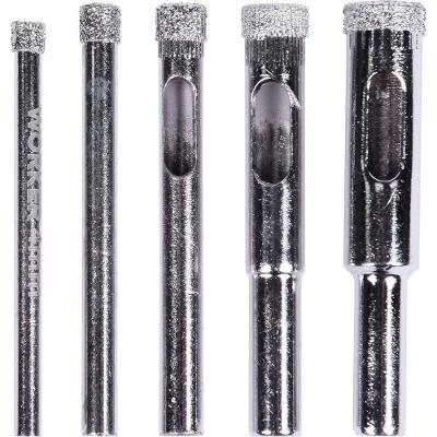 Serra Copo Diamantada para Vidro Worker 5 Peças 4mm-10mm Cortes Precisos