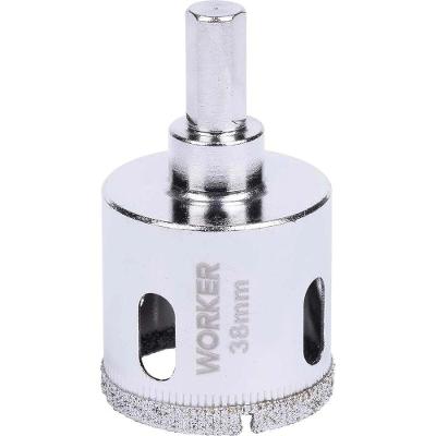 Serra Copo Diamantada Triangular 38mm Worker com Ponta de Diamante Sintético para Porcelanato