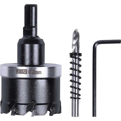 Serra Copo com Ponta de Metal Duro 45mm 1" Worker com Mola Ejetora para Corte em Materiais Duros
