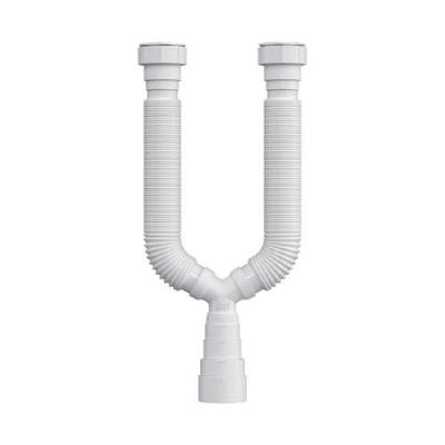 Sifão Universal Branco Duplo com Design Inteligente em PVC Herc