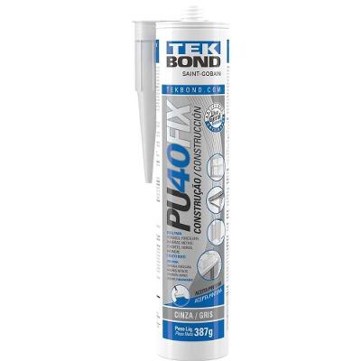 Selante PU 40 FIX Alta Aderência Resistente a Fungos Cinza Tekbond 387G