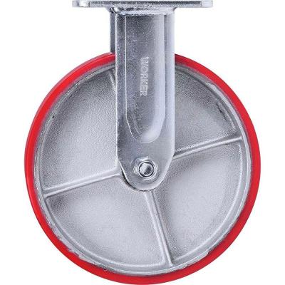Rodízio em Poliuretano Fixo PU 8 400kg Base em Aço Zincado Worker