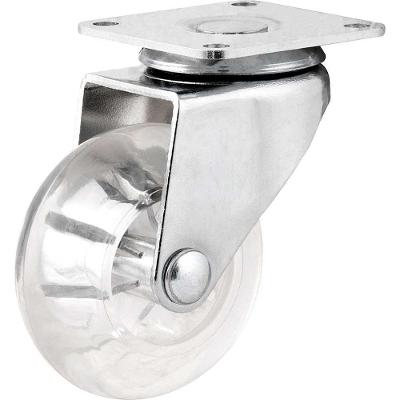 Rodízio 3579002050 Giratório Leve Poliuretano Transparente Nove54 2CM