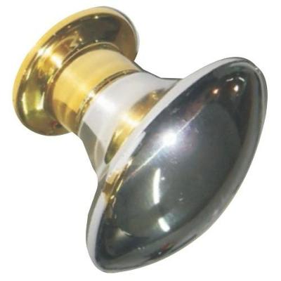 Puxador Village P1-23 Cromado com Base Dourada Metal para Móveis Bivolt Dourado Gibafér