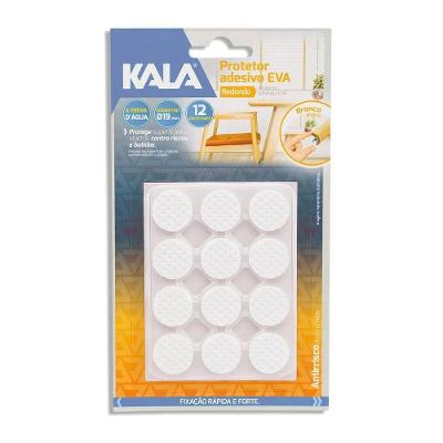 Protetor Adesivo Eva Kala Redondo para Móveis Branco 19MM 12 Peças