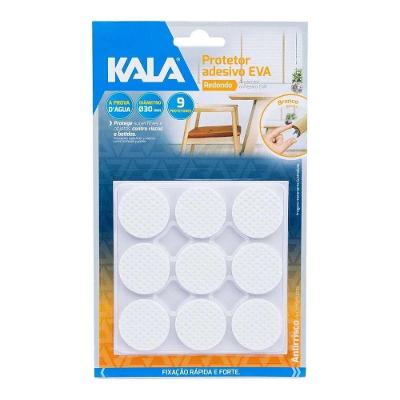 Protetor Adesivo Eva Redondo Proteção Móveis Fixação Rápida Branco Kala 38MM 4PCS