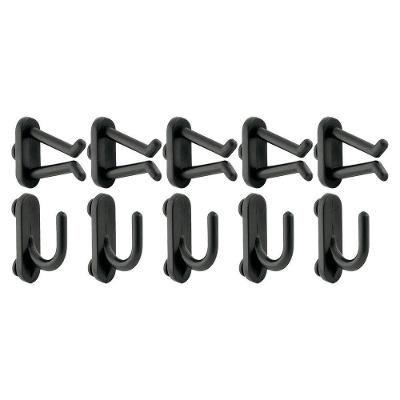 Acessório para Organização Ganchos Plásticos Curvo Duplo 10 Peças Branco Kala