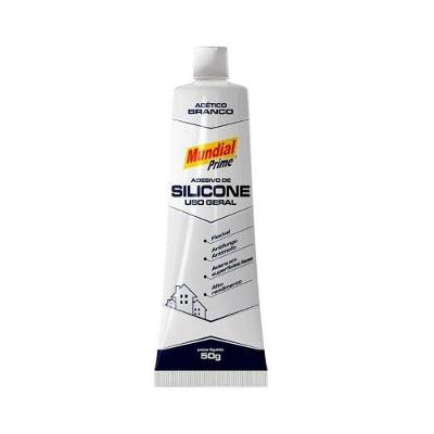 Adesivo Vedante Silicone Branco 50g Impermeável Mundial Prime