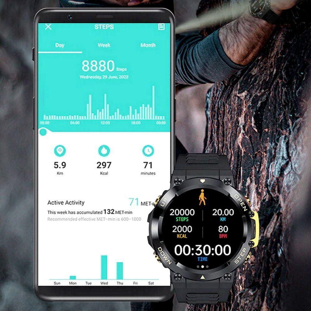 Relógio Inteligente Masculino Rastreador Bluetooth Chamada - 4