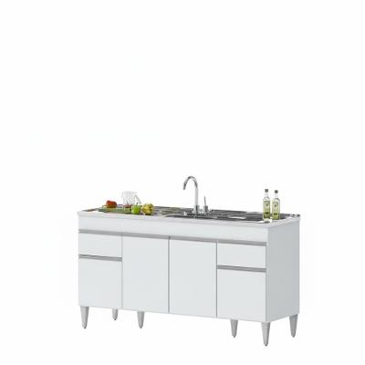 Balcão de Pia Natal 2 Portas MDF-MDP 150CM Branco Milani Movelaria