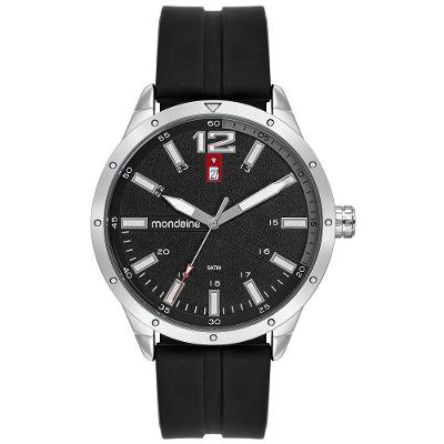 Relógio Masculino Relógio Masculino Preto Esportivo com Calendário Esportivo em Silicone Preto