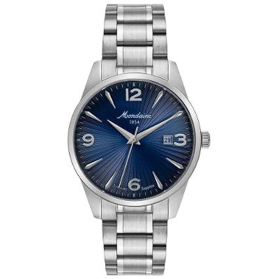 Relógio Masculino Automático 1954 Clássico Aço Inox Prata Mondaine 40MM