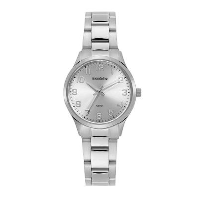 Relógio Feminino Prata Analógico com Pulseira em Aço Inox Mondaine