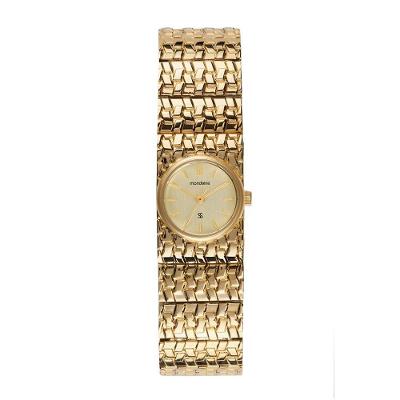 Relógio Feminino Analógico Redondo Metal Dourado com Cristal Mineral Mondaine