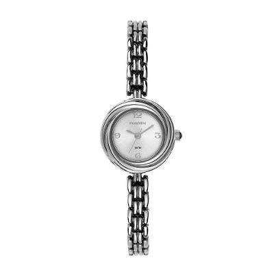Relógio Feminino Prata Estilo Vintage Analógico em Metal com Fecho de Pressão Mondaine
