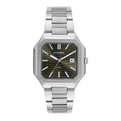 Relógio Masculino Slim Analógico em Aço Inox Prata Mondaine 42MM