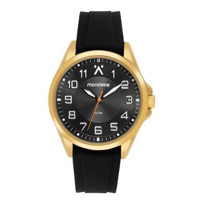 Relógio Masculino Mondaine Analógico Silicone LED Preto Resistência à Água