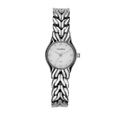 Relógio Feminino Relógio Feminino Prata com Pulseira Moderna Analógico Metal Prata Mondaine