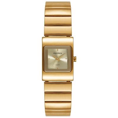 Relógio Feminino Moda Analógico Metal Bracelete Dourado Mondaine